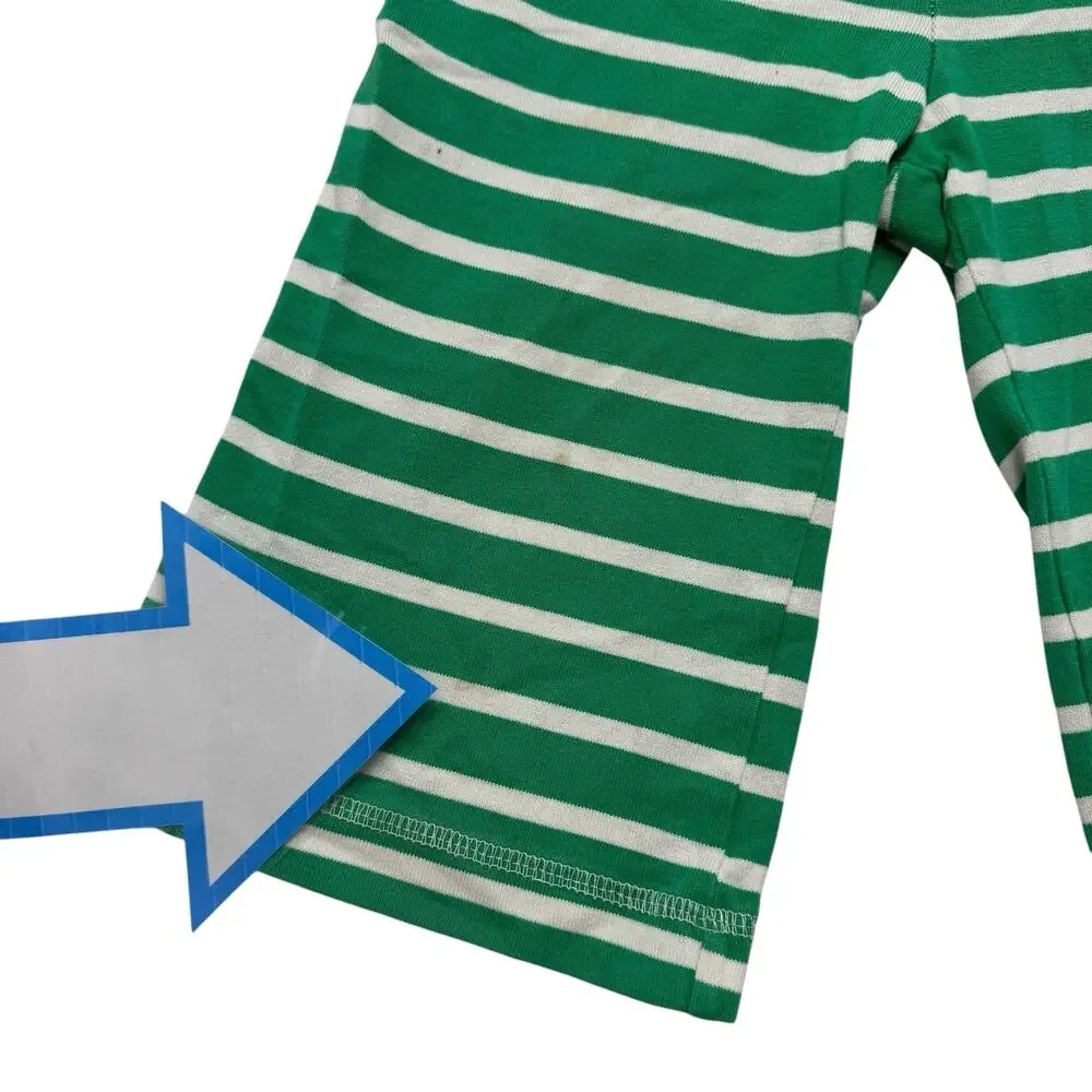MINI BODEN Green White Long Line Baggies Knit Shorts Size 6Y Boys Cotton *READ*